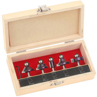 T.C.T. El bit de enrutador establece un 5pcs (vástago de 6.35 mm)