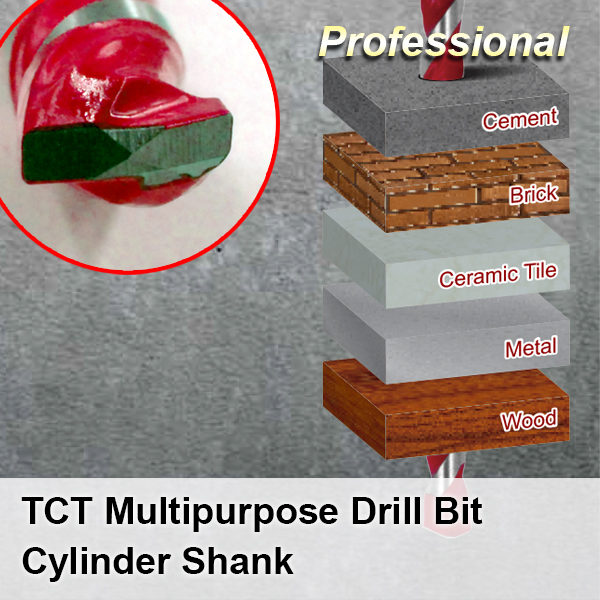 Profesional - TCT Multiusped Bit Bit Cylinder Shank