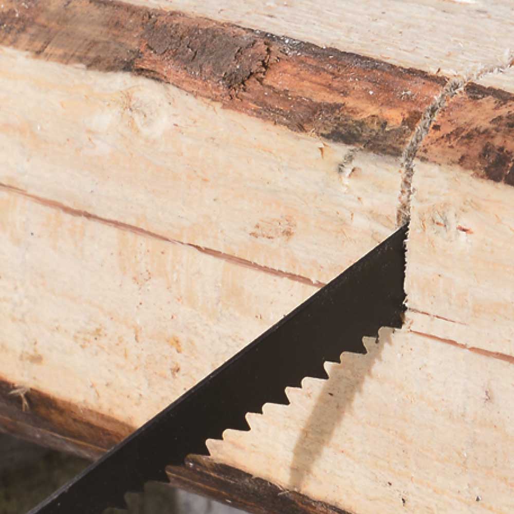 Hoja de sierra recíproca para corte de madera embebido en uñas
